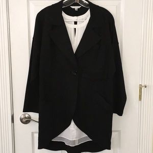 CAbi thigh length charcoal jacket/car coat